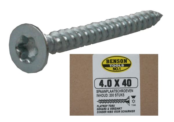 Spånskruer torx TX-20 4,0 x 40 mm