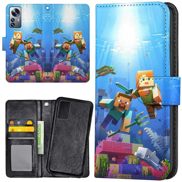 Xiaomi 12 Pro - Lommebok Deksel Minecraft