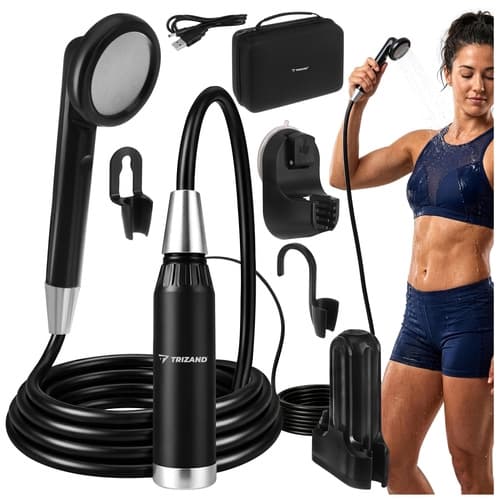 Campingdusch med vattenpump - Portabel dusch för camping