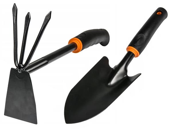 Trädgårdsverktyg 6-delar - Spade, räfsa, hacka m.m.