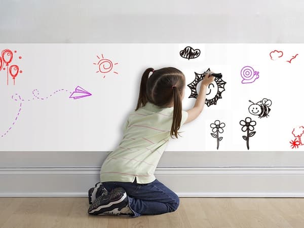 Selvheftende Whiteboard / Whiteboard - 200 x 45 cm