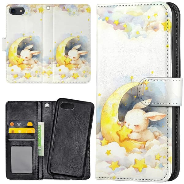 iPhone 16e/17e - Lommebok Deksel Bunny
