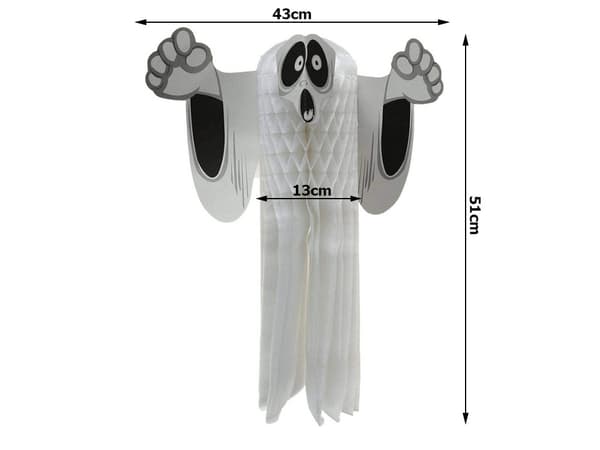 Spøgelses papirpynt halloween spøgelse 3d foldet papirdekoration