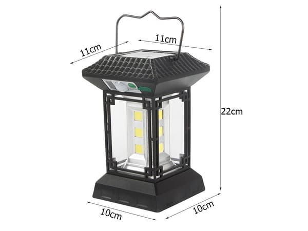 Solcellelampe 60 LED - 5 moduser + fjernkontroll