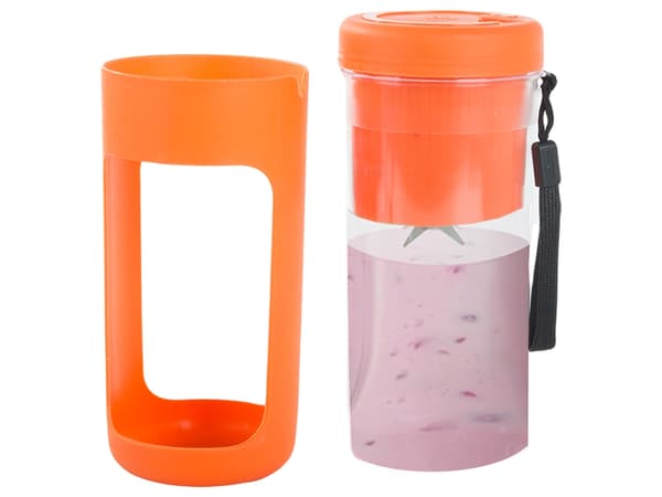 Bærbar USB trådløs smoothieblender, isknuser, rem
