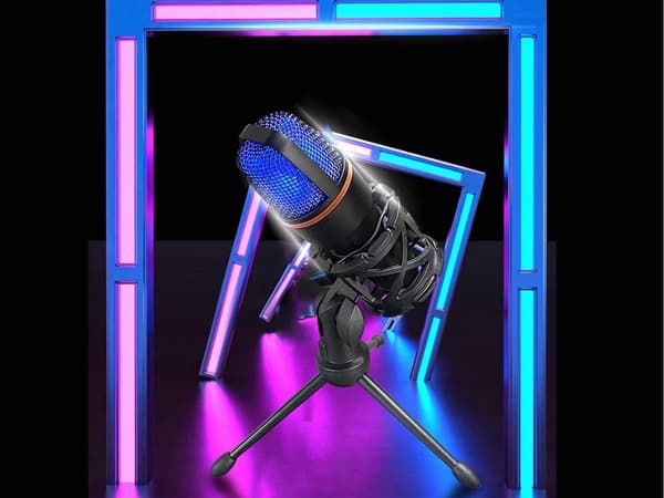 USB-mikrofon RGB - Studiomikrofon til streaming og gaming