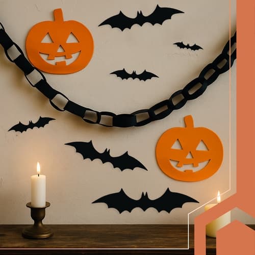 Flaggermus Selvklebende 56 stk - Halloween