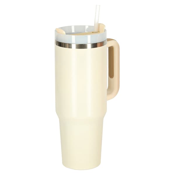 Termosmuki kahvalla - 1200 ml - Beige