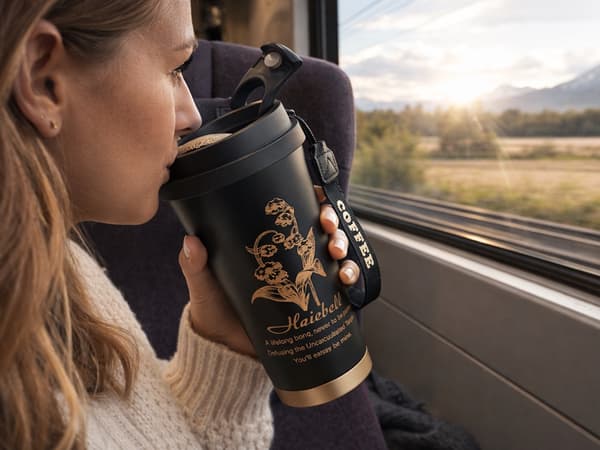 Termosmugg 530 ml med sugrör