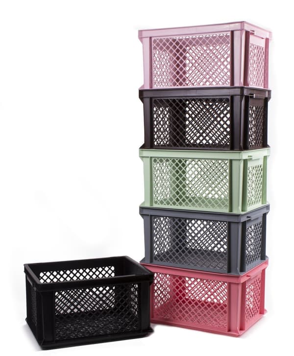 Cykelkorg plast 40×30×22 cm brun