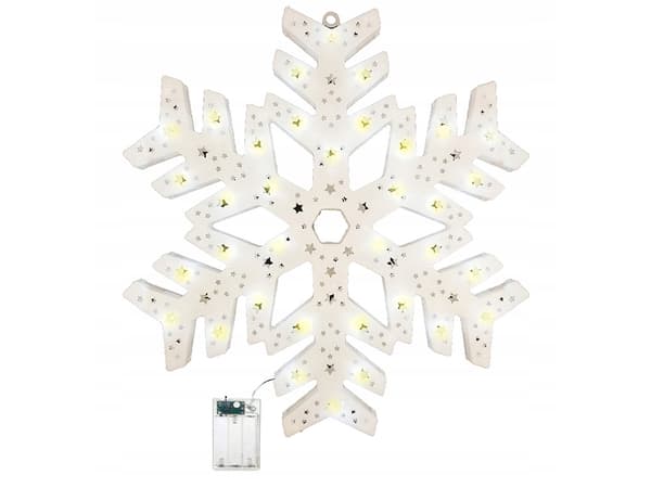 LED-vindusdekorasjon 40 cm - Lysende stjerne