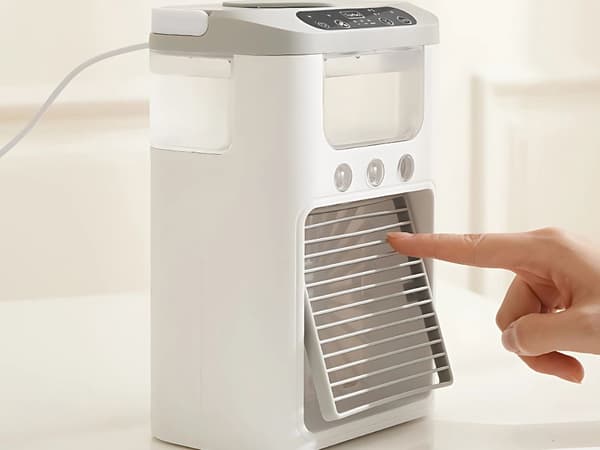 Ventilator med luftfugter - LED-belysning, 3 hastigheder