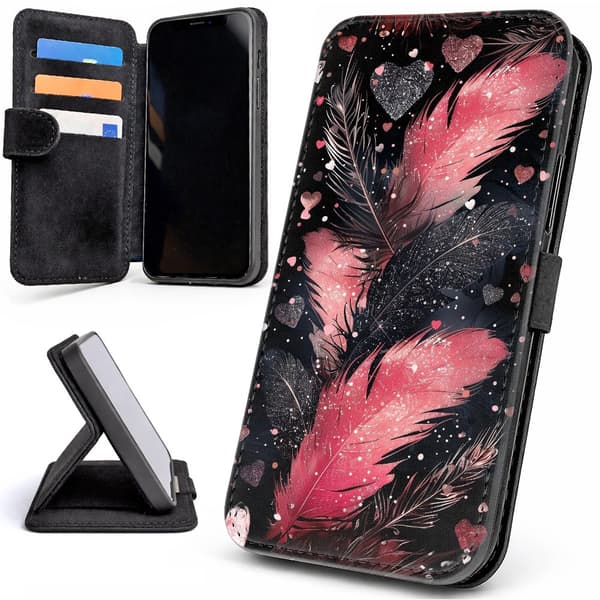 Lommebok Deksel / Mobildeksel til iPhone 17 - Feathers