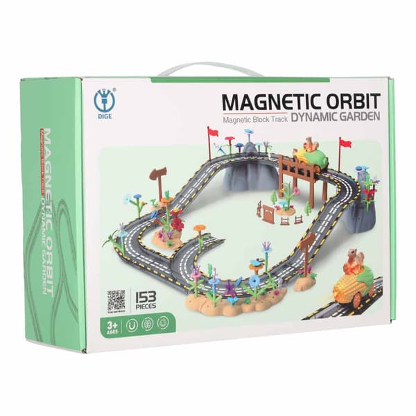 Magnetisk racerbane til børn - 153 dele