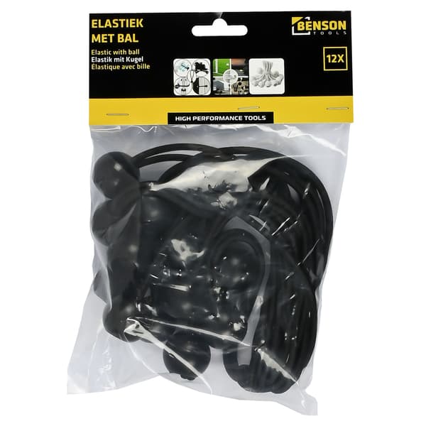 Elastiksnor med kugle 12 stk ca. 24 cm