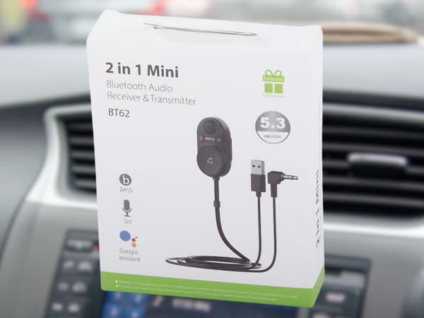 Bluetooth FM-sovitin - USB- ja AUX-liitäntä BT5.3