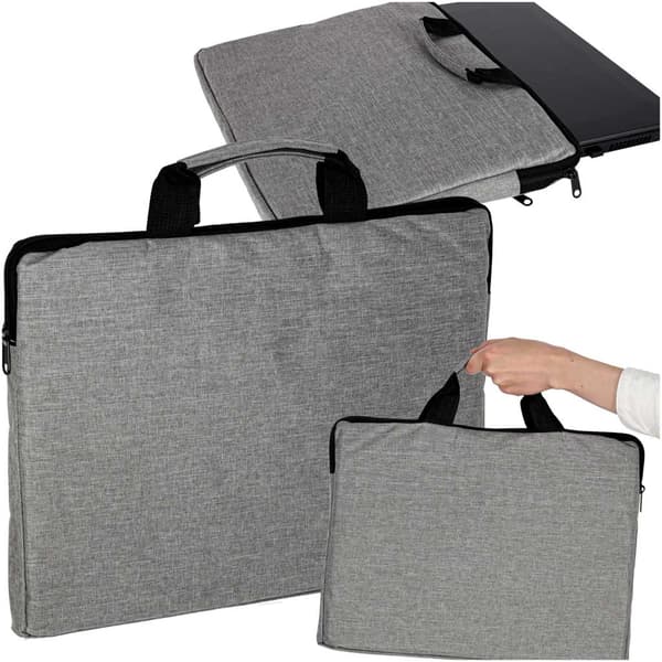 Laptopväska 15.6" axelrem grå