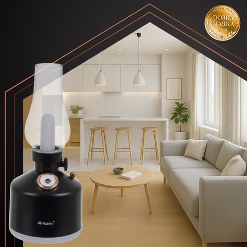 Luftfukter nattlampe - LED-lys og aromadiffuser