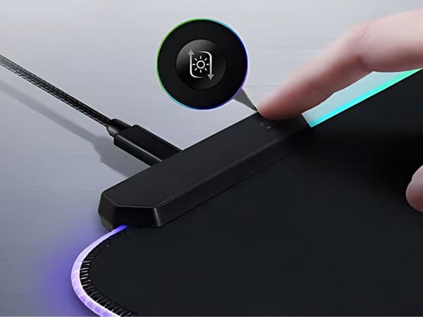 Gaming Musemåtte med LED-lys - 90x40cm - RGB