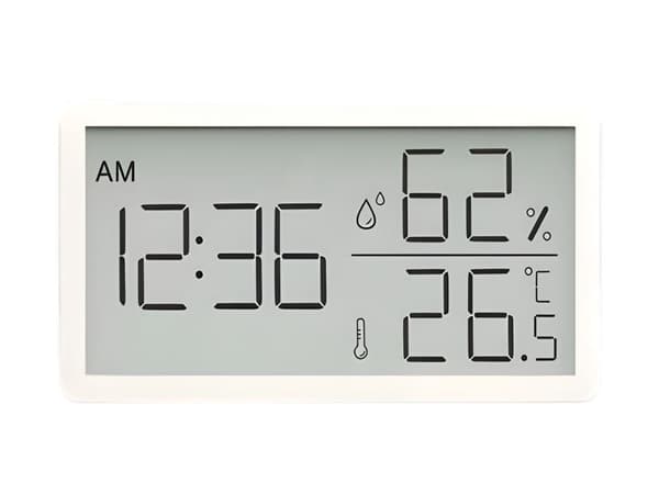 Digitalt termometer hygrometer med ur