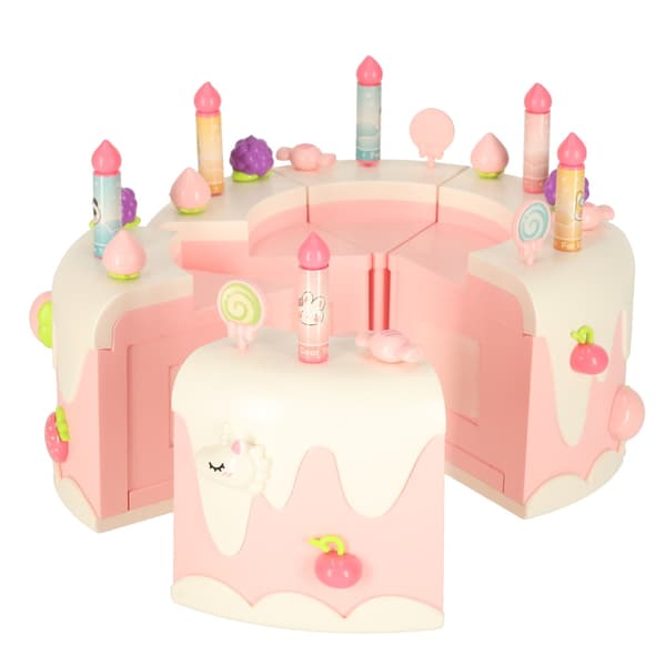 Bursdagskake for skjæring rosa