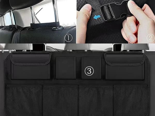 Seteorganisator bil - Oppbevaring med lommer bak sete