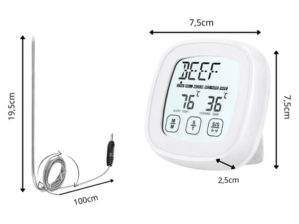 Kødtermometer digitalt med sonde