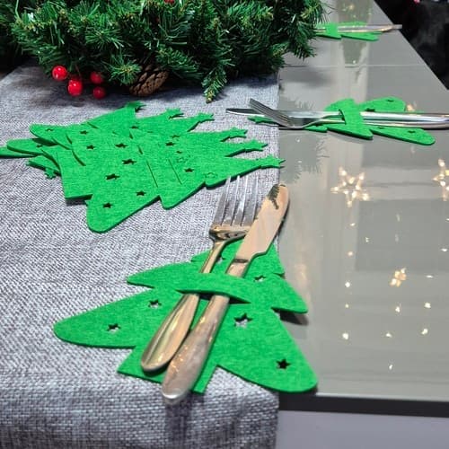 12-Pack Jul Bestickfodral - Julgranar