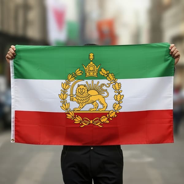 Iran Flagg Løve (2017) - 150 x 90 cm