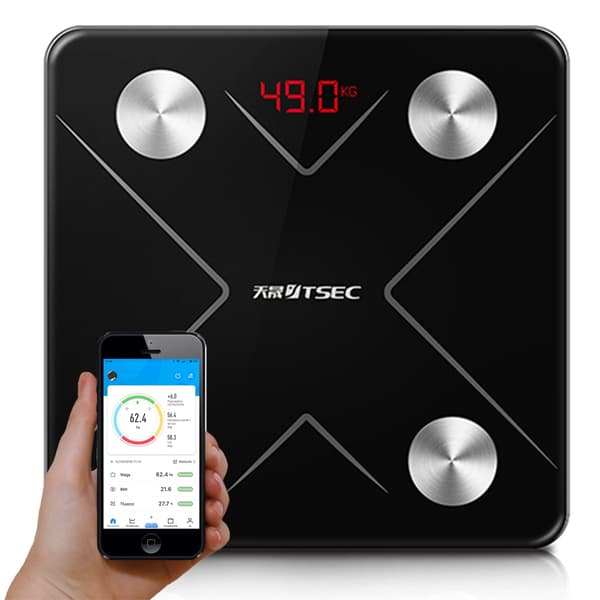 Kylpyhuoneen analyyttinen vaaka bluetooth lasi lcd