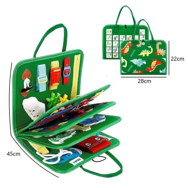 Montessori Aktivitetsbok för Barn - 8 sidor - Green