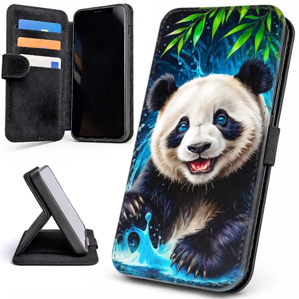 Lompakkokotelo / Kuoret iPhone 15 - Panda