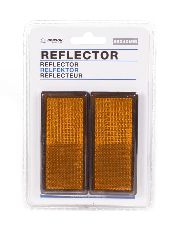 Reflektor rektangulär orange 86 x 40 mm 2 st E4