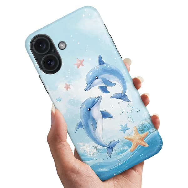Cover / Mobilcover til iPhone 16 Plus - Dolphins