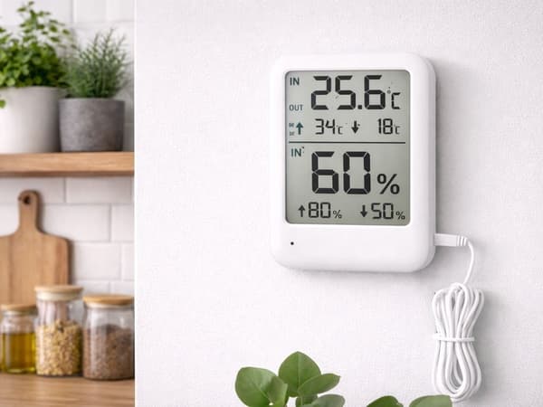 Väderstation LCD termometer hygrometer inomhus
