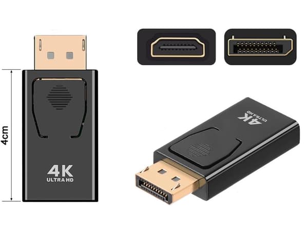 Adapter DisplayPort til HDMI 4K Ultra HD