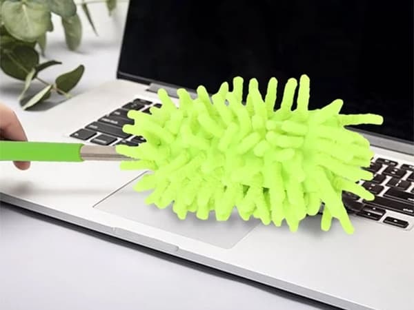 Støvbørste teleskopisk lang sammenklappelig mikrofiber