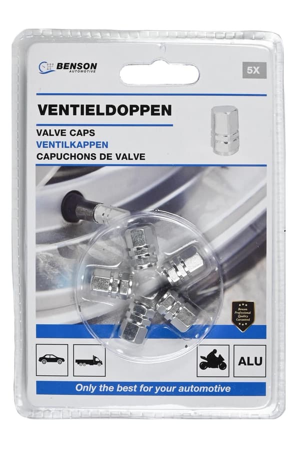 Ventilhetter 5 stk aluminium