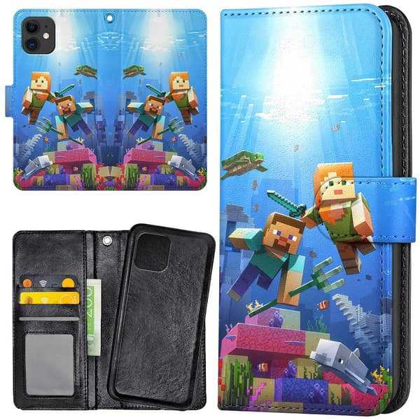 iPhone 12/12 Pro - Plånboksfodral/Skal Minecraft