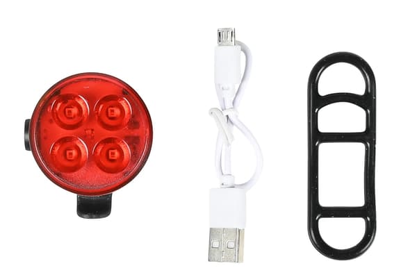 Cykelljus USB röd med klämma