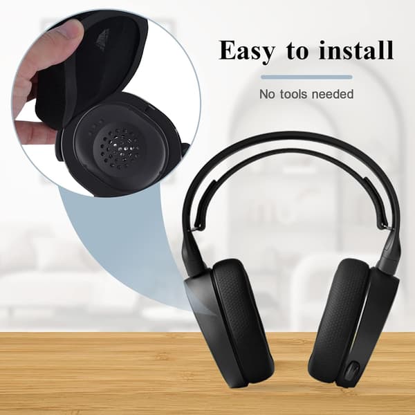Øreputer til SteelSeries Arctis 1 3 5 7 9 Pro - Erstatningsputer - Svart-Mönstrad