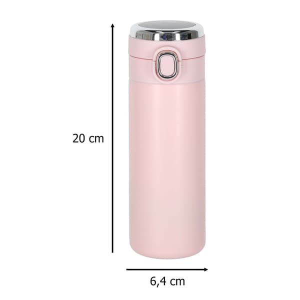 Termosmugg med LED 420 ml rosa