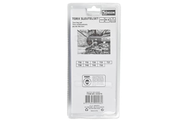Torx nøglesæt 9-dele professionelt