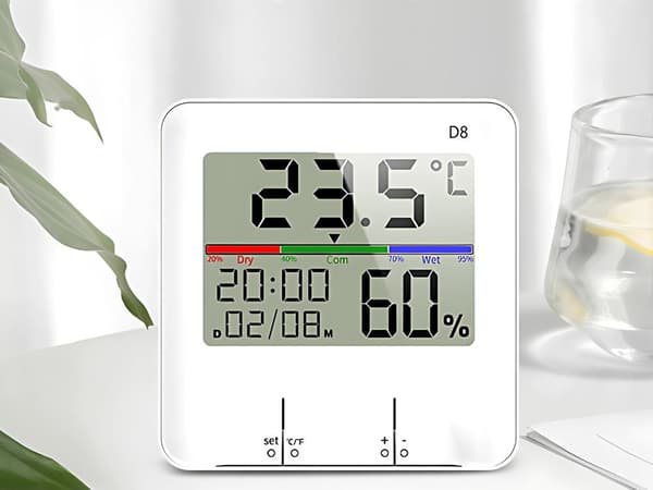 Vejrstation digital - Termometer, hygrometer og ur