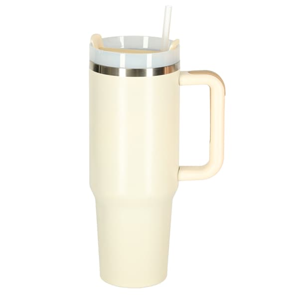 Termosmuki kahvalla - 1200 ml - Beige