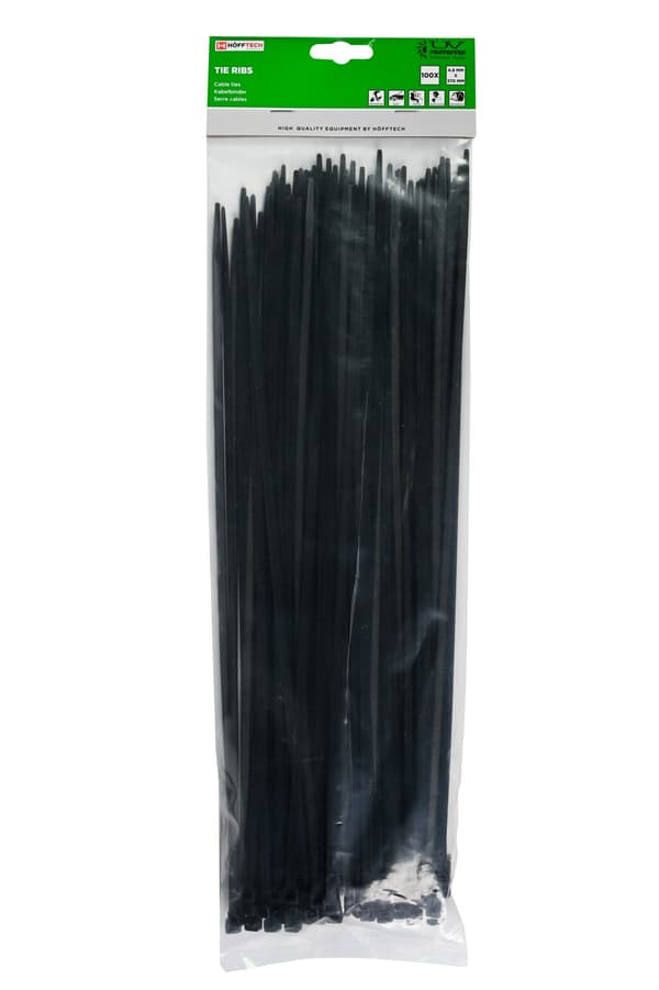 Kabelbinder 4.8 x 380 mm 100 stk sort