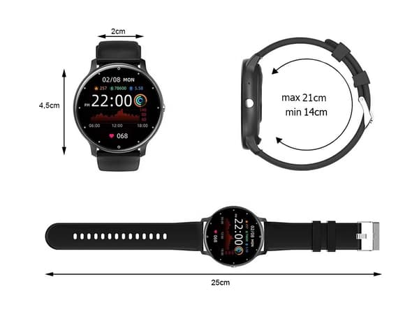Smartklokke sport - Bluetooth-samtale og gummirem