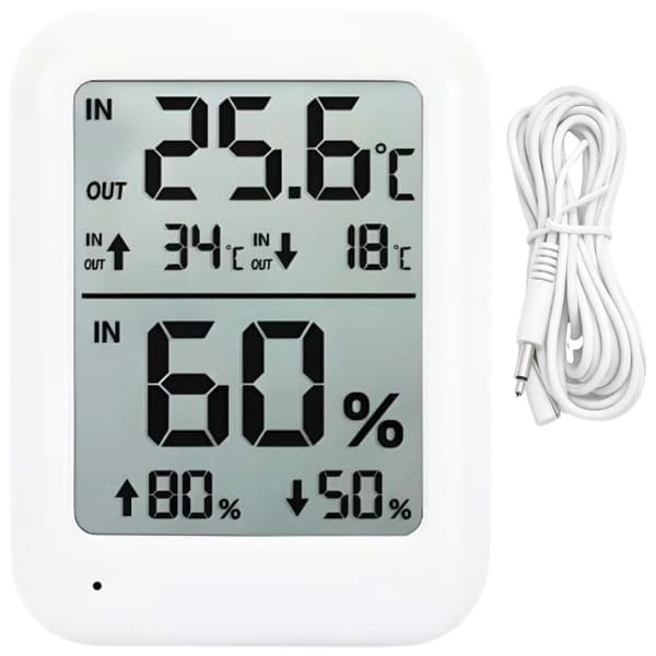 Vejrstation LCD termometer hygrometer indendørs