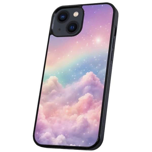 iPhone 13 Mini - Deksel/Mobildeksel Rainbow Clouds