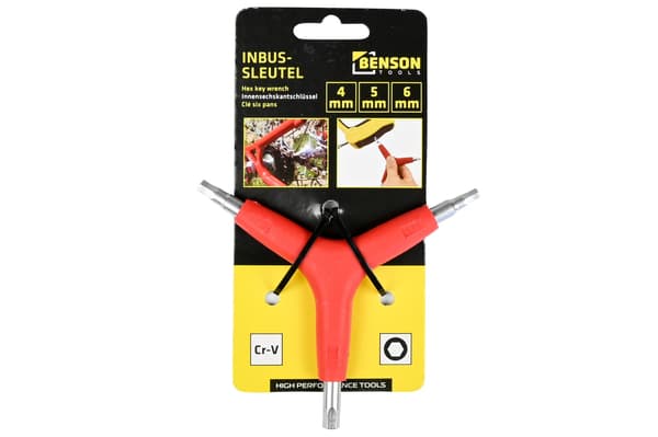 Unbrakonøgle 3-vejs 4/5/6 mm